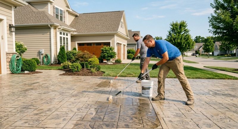 Stamped Concrete Sealing in Redmond, WA