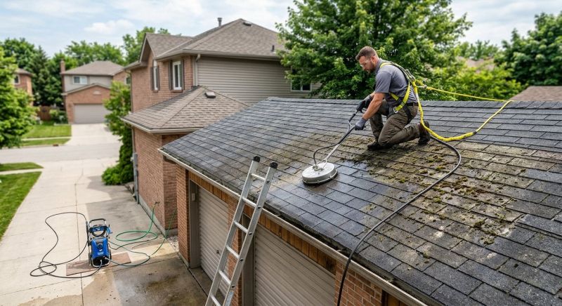 Garage Roof Power Washing in Vancouver, WA